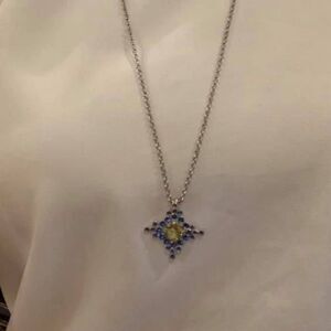 Sara Blaine/eSBe Sapphire/Citrine Necklace - NWT